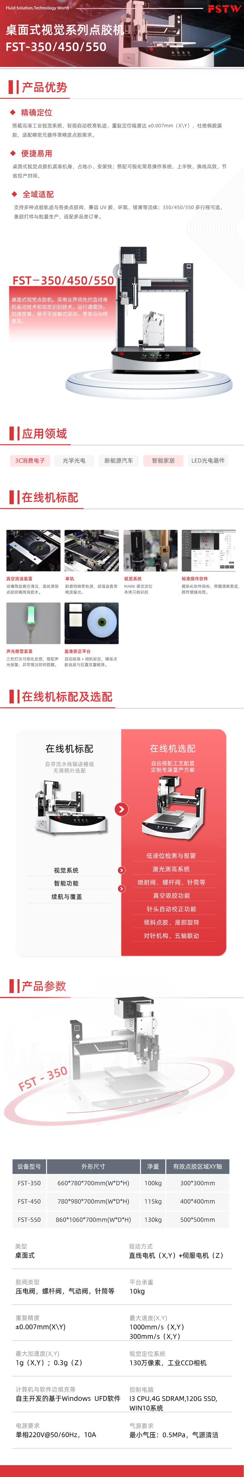 桌⾯式视觉系列点胶机FST-350/450/550(图1)
